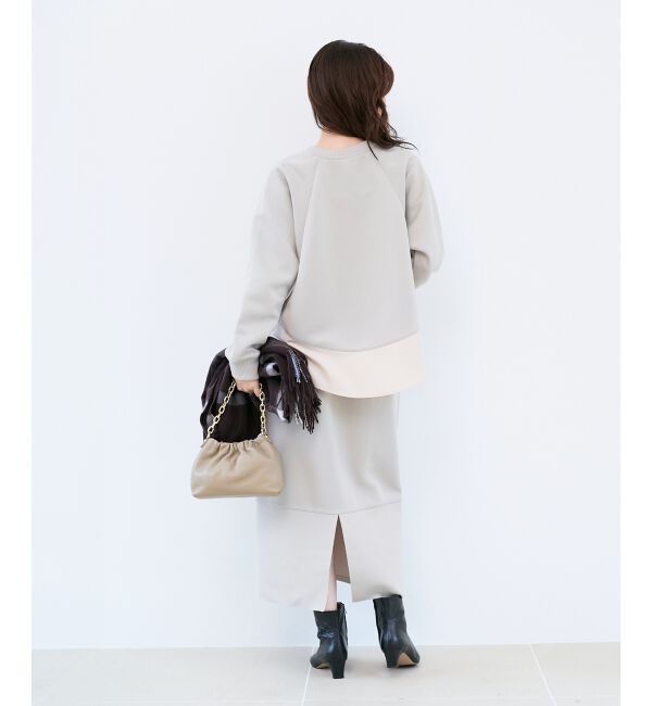  「ボンディングラグラン切替プルオーバー」|Tシャツ・カットソー|