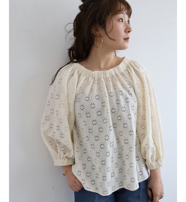  「《手洗い可能》レースオフショルブラウス」|シャツ・ブラウス|