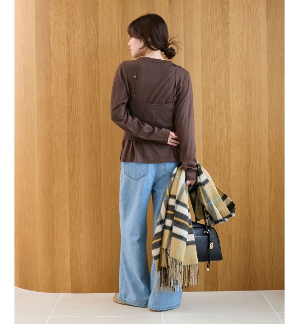  「《手洗い可能》ニットプルオーバー&times;ビスチェセット」|ニット・セーター|