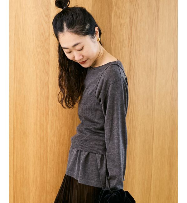  「《手洗い可能》ニットプルオーバー&times;ビスチェセット」|ニット・セーター|