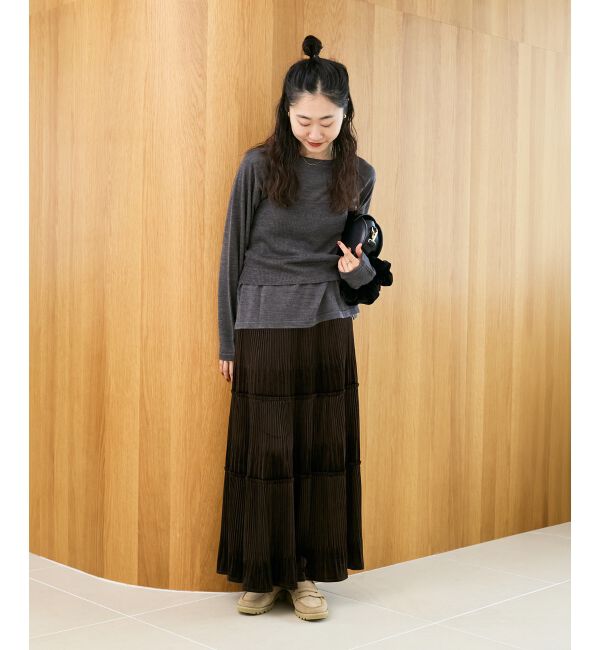  「《手洗い可能》ニットプルオーバー&times;ビスチェセット」|ニット・セーター|