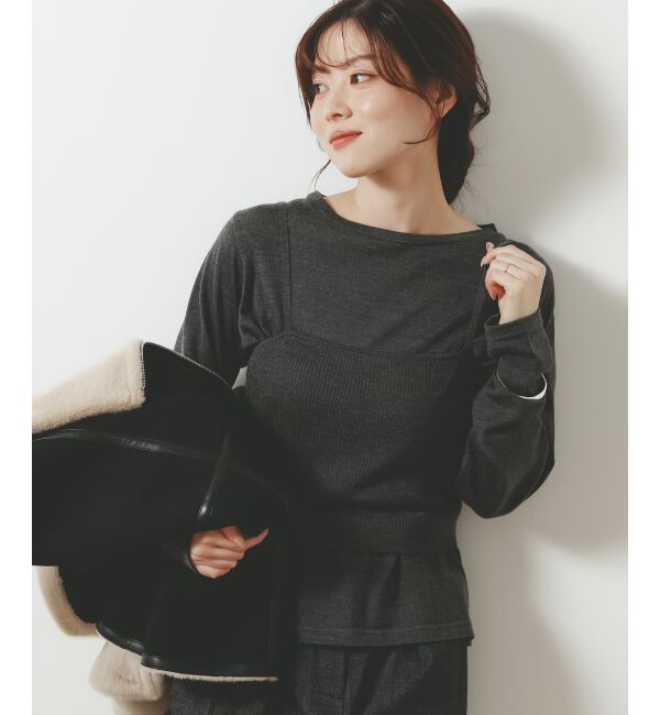  「《手洗い可能》ニットプルオーバー&times;ビスチェセット」|ニット・セーター|