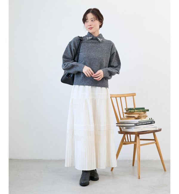  「デシン変形プリーツスカート」|スカート|