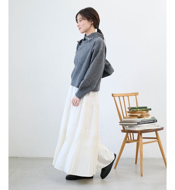  「デシン変形プリーツスカート」|スカート|