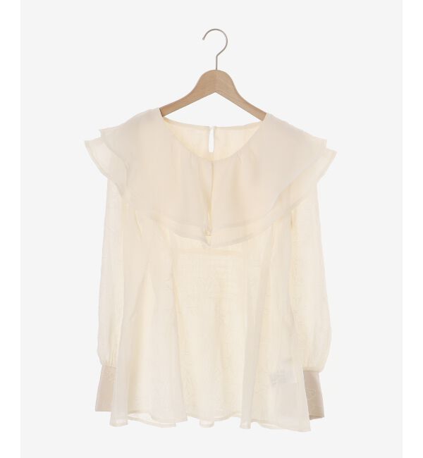 MAJESTICLEGON「フロッキーフラワーフリルブラウス」|シャツ・ブラウス|