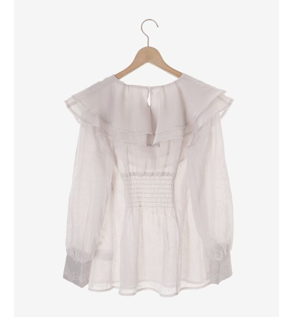 MAJESTICLEGON「フロッキーフラワーフリルブラウス」|シャツ・ブラウス|