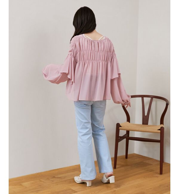 MAJESTICLEGON「ボリュームギャザーブラウス」|シャツ・ブラウス|