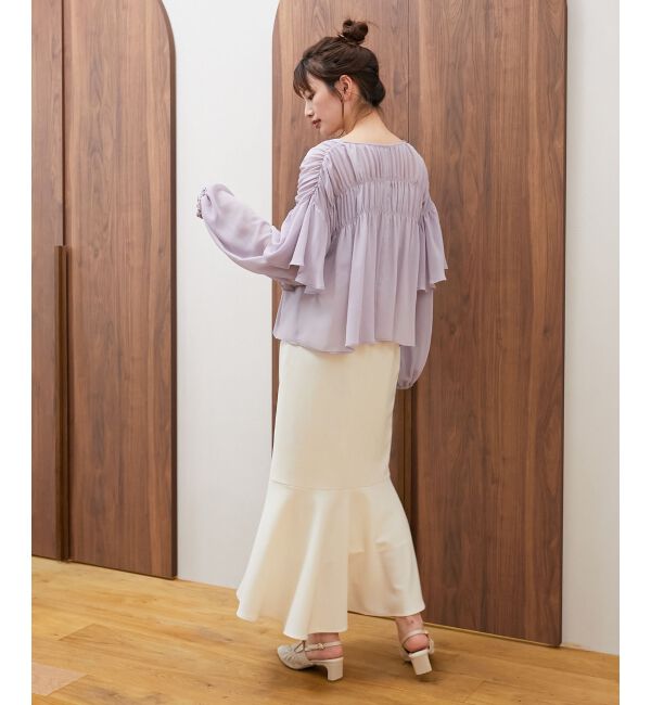 MAJESTICLEGON「ボリュームギャザーブラウス」|シャツ・ブラウス|