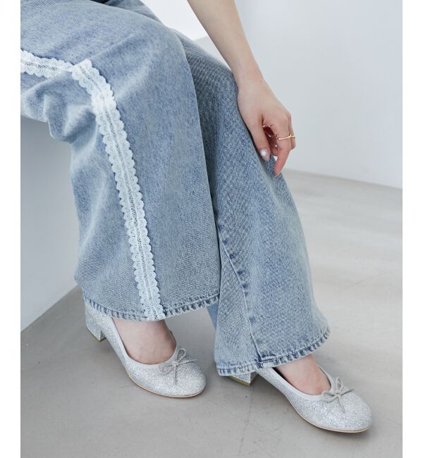 MAJESTICLEGON「ラメリボンパンプス」|パンプス|