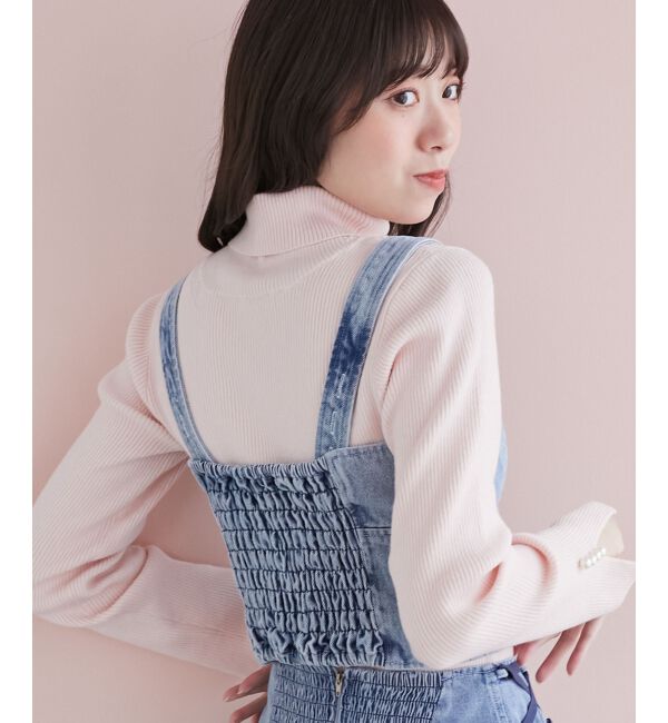 MAJESTICLEGON「フロントレースアップビスチェ」|キャミソール|