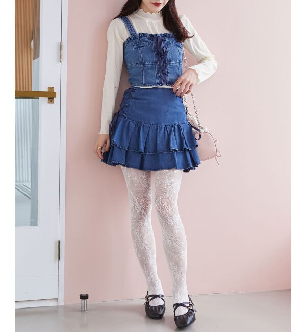 MAJESTICLEGON「フロントレースアップビスチェ」|キャミソール|