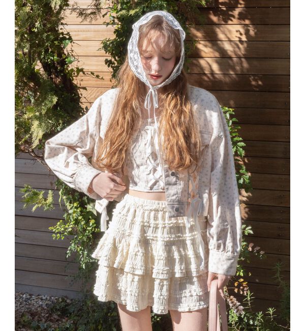 MAJESTICLEGON「フロントレースアップビスチェ」|キャミソール|