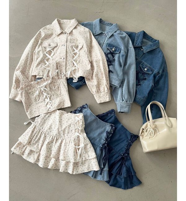 MAJESTICLEGON「フロントレースアップビスチェ」|キャミソール|