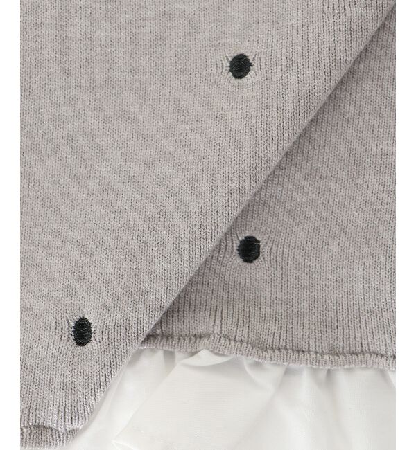  「2wayリボンドット肩あきニット」|ニット・セーター|