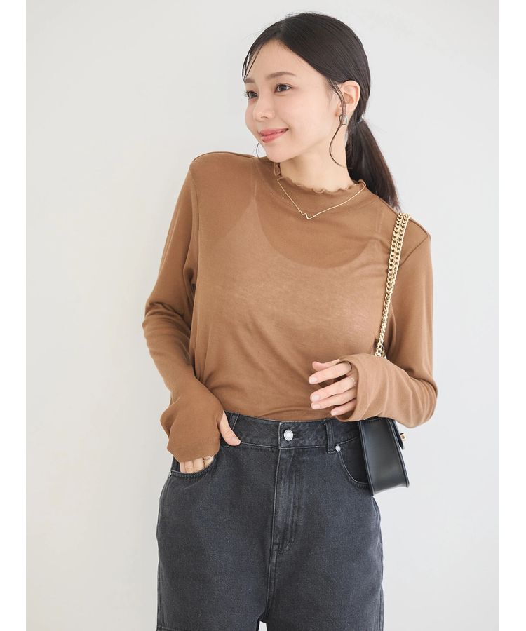 earth music&ecology「シアーリブプルオーバー」|Tシャツ・カットソー|Camel