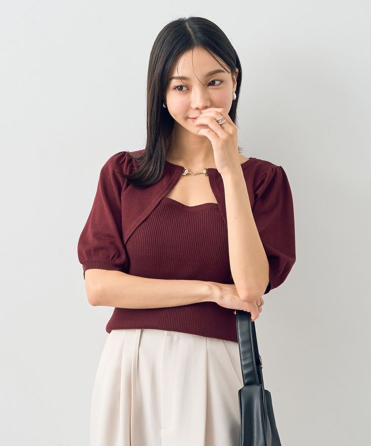 earth music&ecology「ビット付きニットプルオーバー」|ニット・セーター|