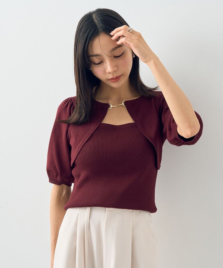 earth music&ecology「ビット付きニットプルオーバー」|ニット・セーター|