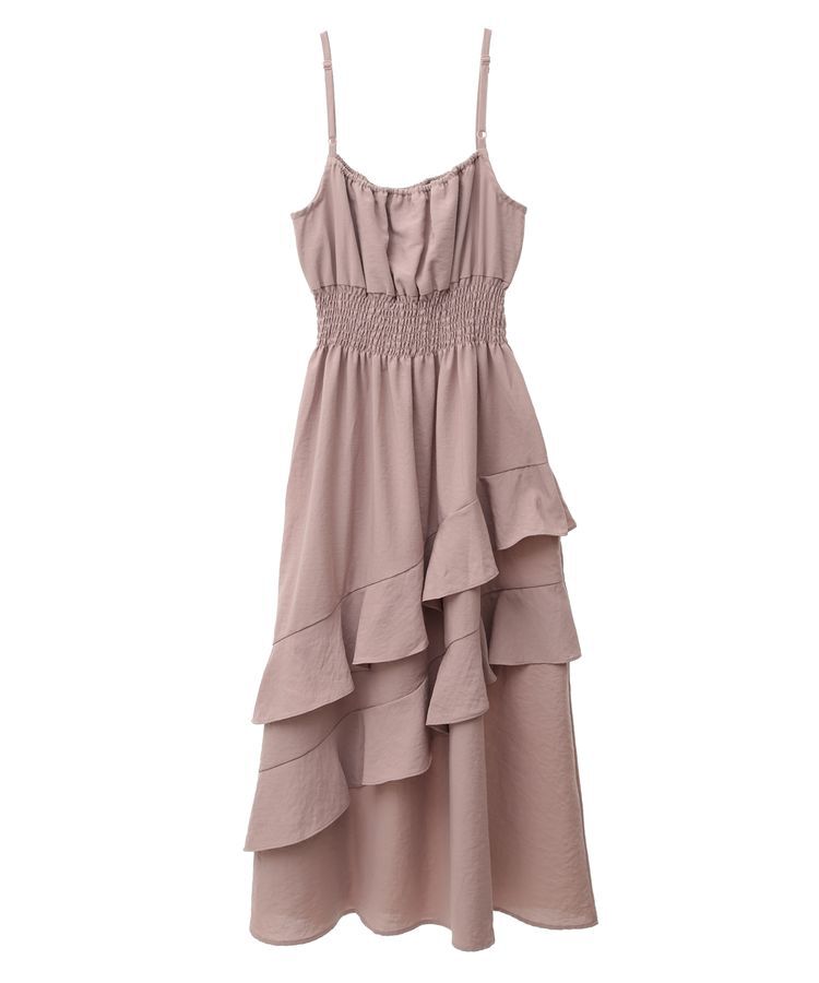 earth music&ecology「ラッフルティアードキャミワンピース」|ワンピース|