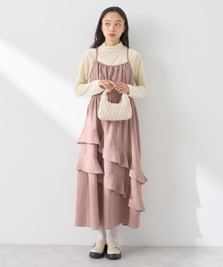 earth music&ecology「ラッフルティアードキャミワンピース」|ワンピース|