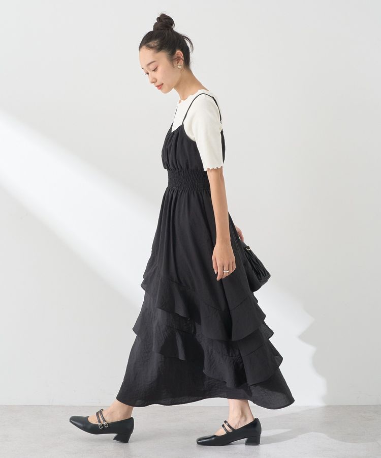 earth music&ecology「ラッフルティアードキャミワンピース」|ワンピース|