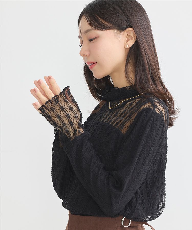 earth music&ecology「あったかレースプルオーバー」|Tシャツ・カットソー|