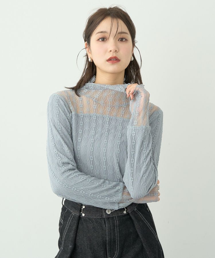 earth music&ecology「あったかレースプルオーバー」|Tシャツ・カットソー|