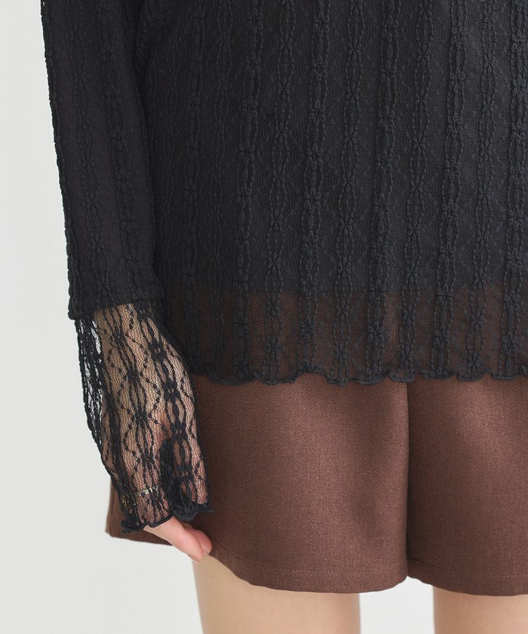 earth music&ecology「あったかレースプルオーバー」|Tシャツ・カットソー|