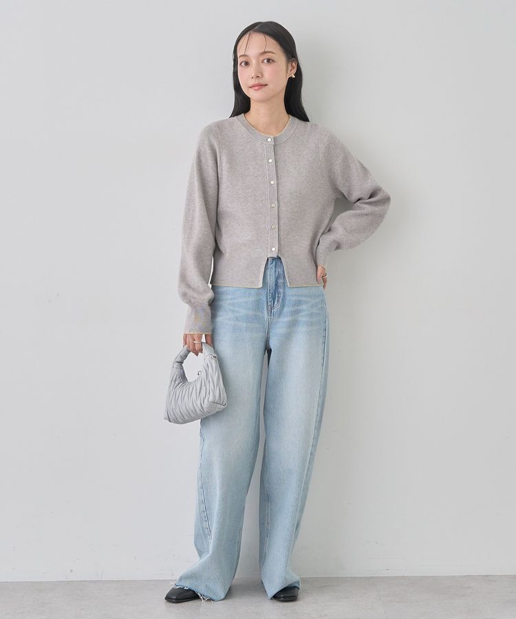 earth music&ecology「セルフカットワイドデニムパンツ」|デニム|