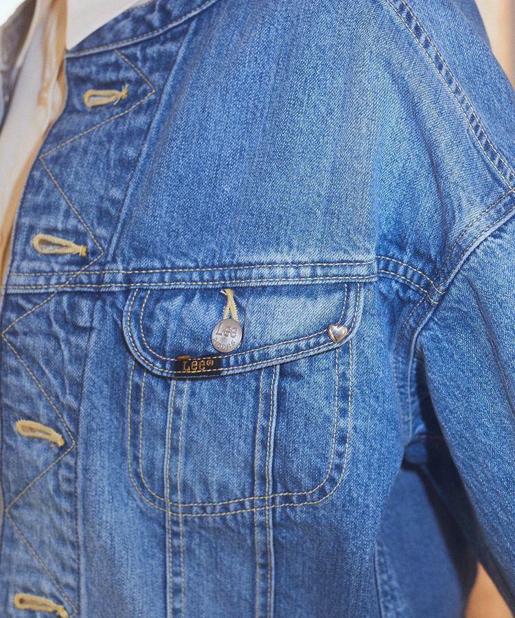 earth music&ecology「Lee &times; e.m.a.e. ライダース ノーカラージャケット」|テーラードジャケット|