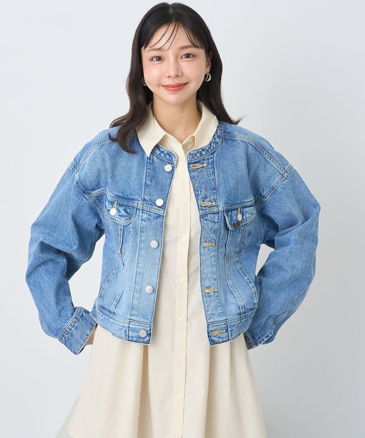 earth music&ecology「Lee &times; e.m.a.e. ライダース ノーカラージャケット」|テーラードジャケット|