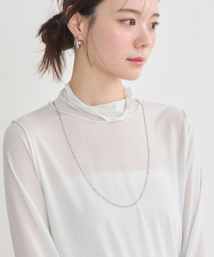 earth music&ecology「シアーラメハイネックプルオーバー」|Tシャツ・カットソー|