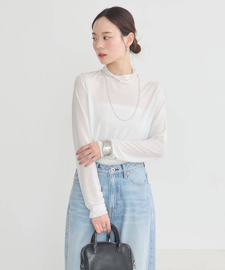 earth music&ecology「シアーラメハイネックプルオーバー」|Tシャツ・カットソー|