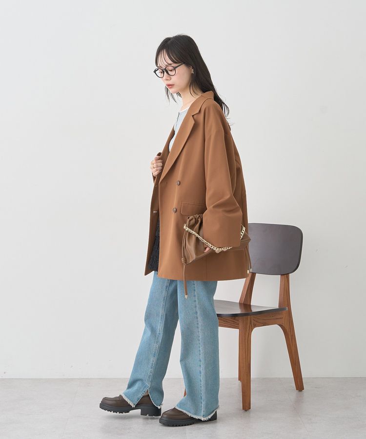 earth music&ecology「カットオフフレアデニムパンツ」|デニム|