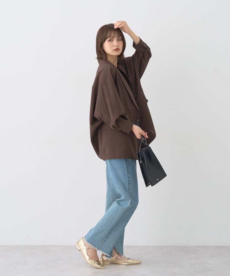 earth music&ecology「カットオフフレアデニムパンツ」|デニム|