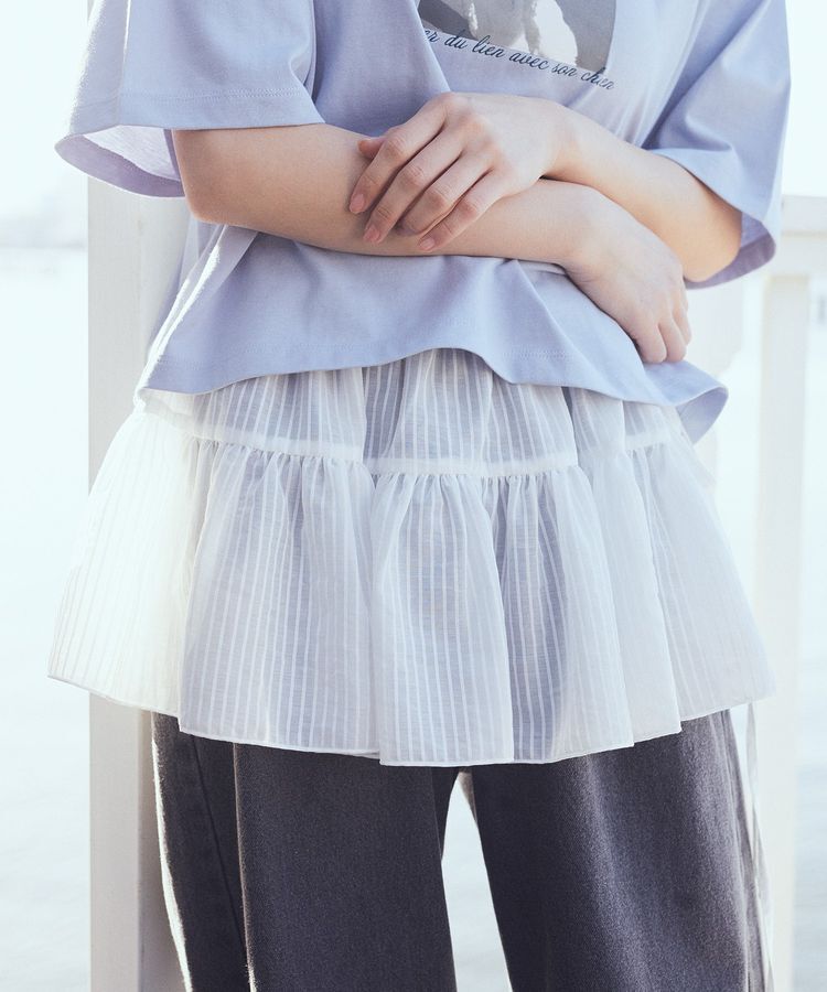 earth music&ecology「シアーストライプラップスカート」|スカート|