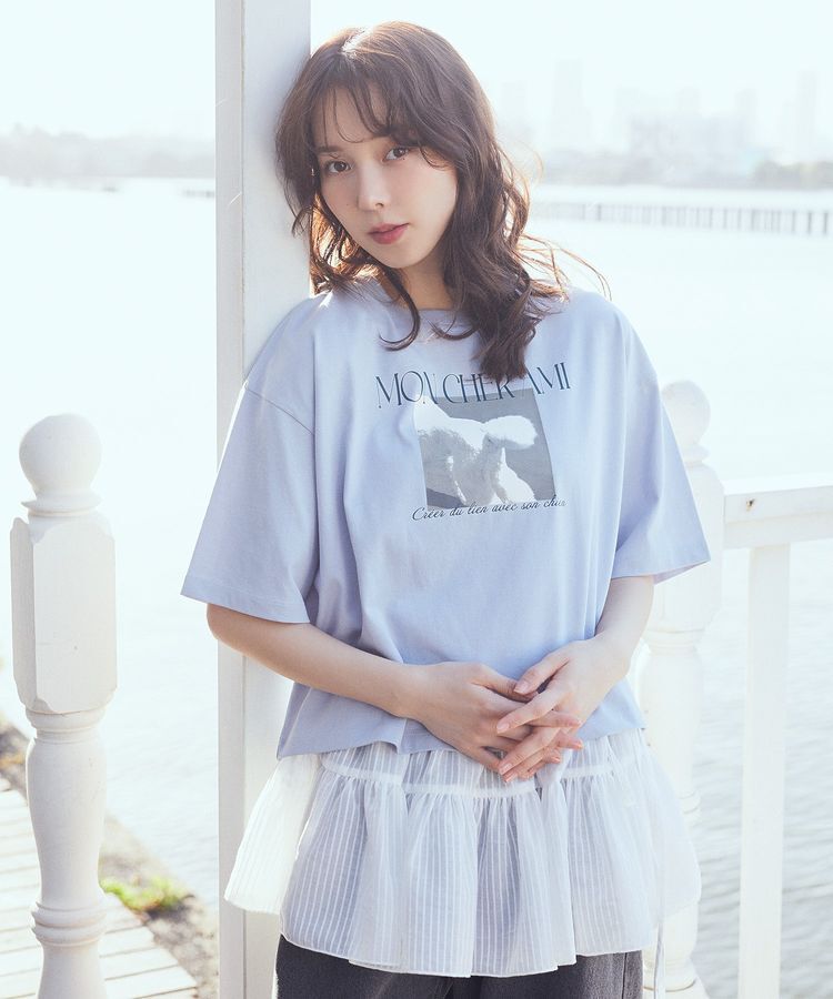 earth music&ecology「シアーストライプラップスカート」|スカート|