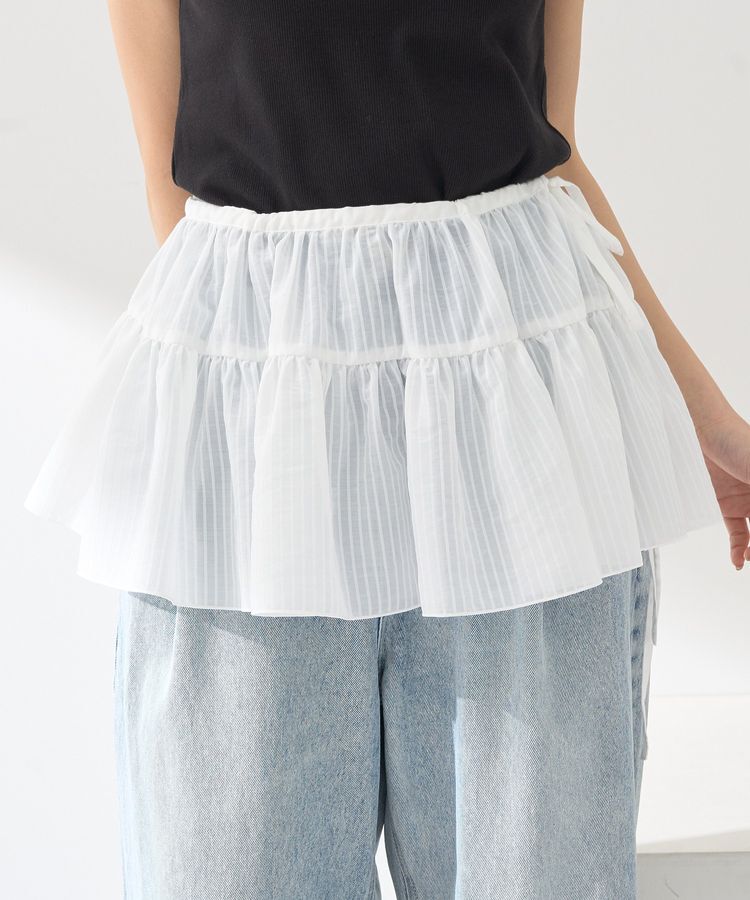 earth music&ecology「シアーストライプラップスカート」|スカート|