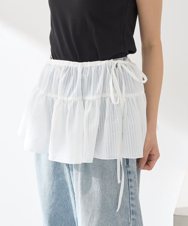 earth music&ecology「シアーストライプラップスカート」|スカート|