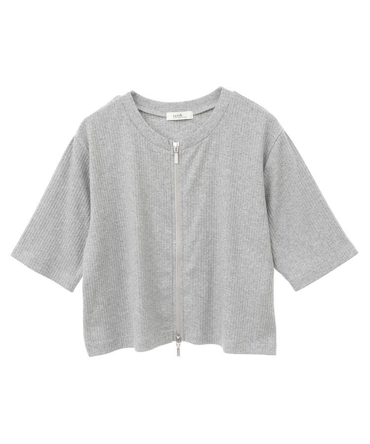 earth music&ecology「カットリブWジップカーディガン」|カーディガン|