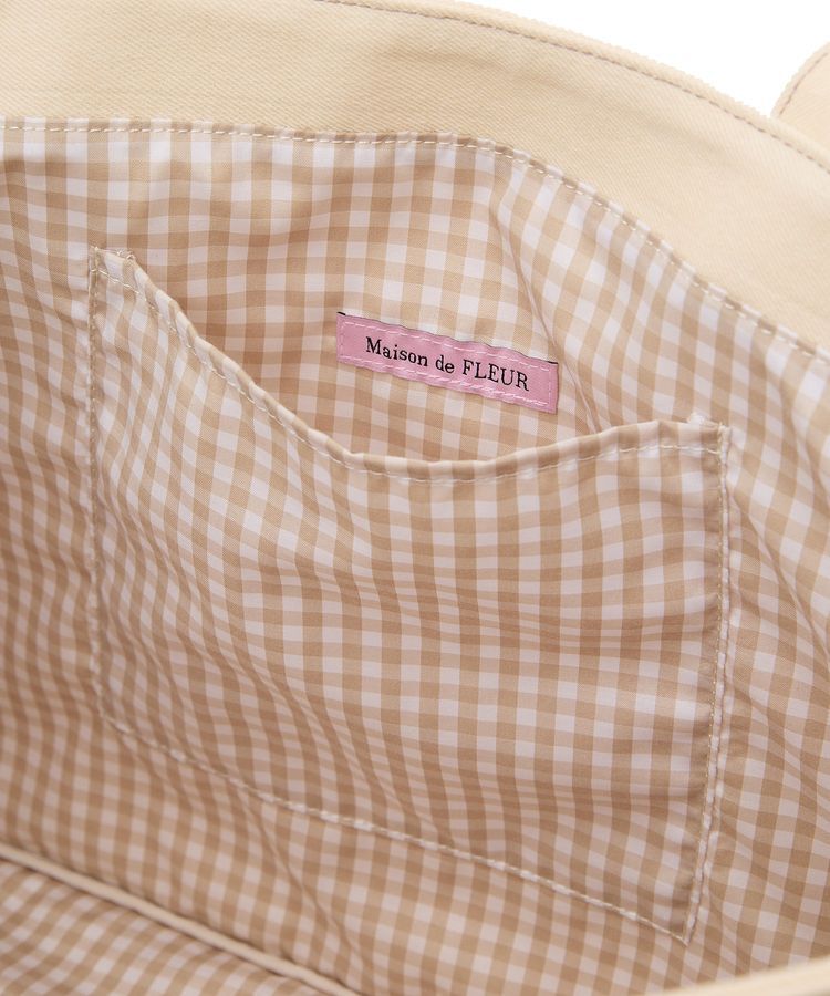 Maison de FLEUR「デニムブランドロゴ刺繍トートバッグ」|トートバッグ|