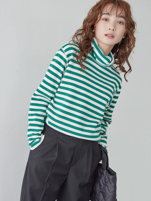  「リブタートルカットプルオーバー」|Tシャツ・カットソー|