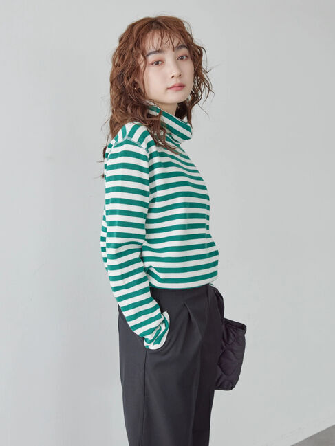  「リブタートルカットプルオーバー」|Tシャツ・カットソー|