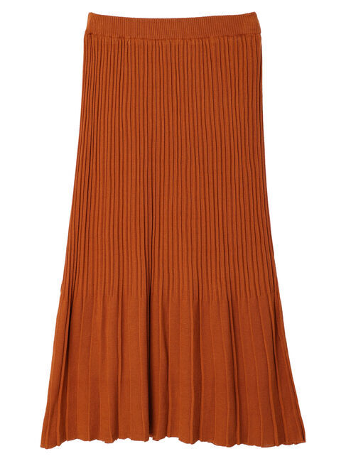  「ニットプリーツスカート」|スカート|