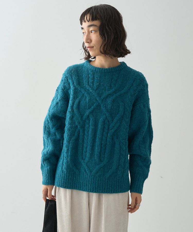 AMERICAN HOLIC「ローゲージアラン柄ニットプルオーバー」|ニット・セーター|