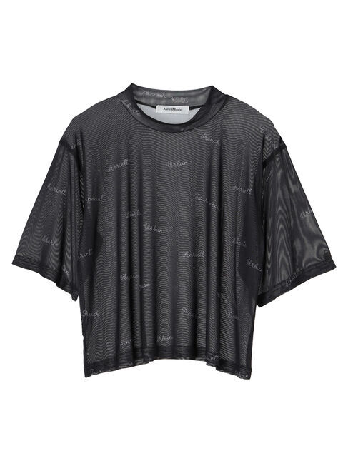 AnriettMusee「ロゴ入りチュールトップス」|Tシャツ・カットソー|
