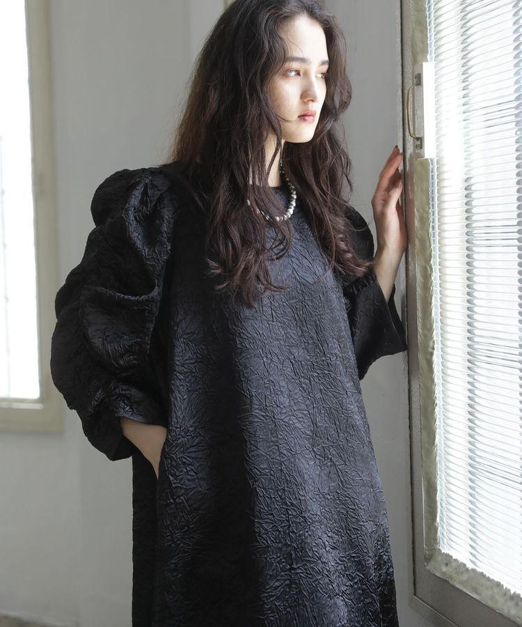 Green Parks「■ESCAR エンボスギャザースリーブワンピース」|ワンピース|