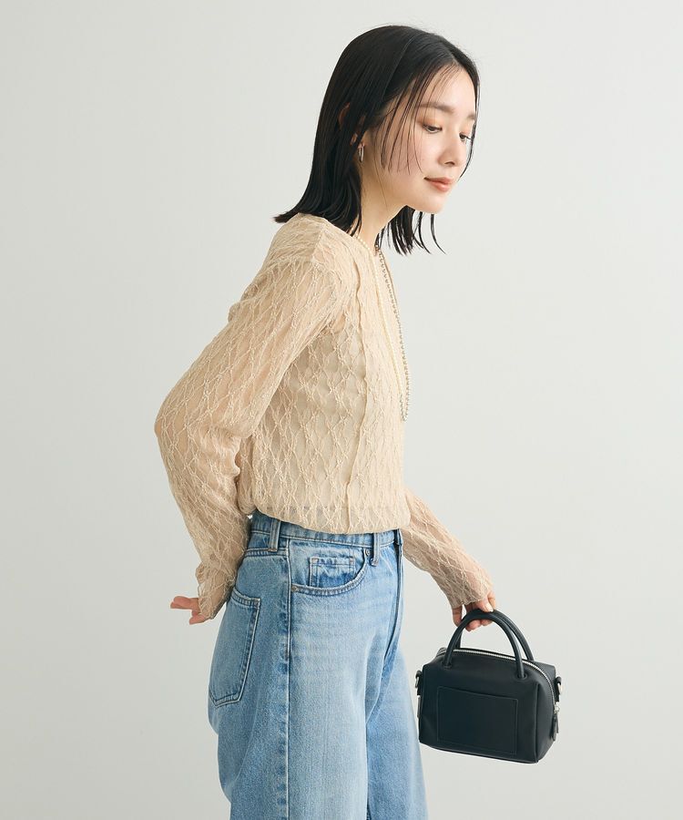 Green Parks「パネルラインレースカットプルオーバー」|Tシャツ・カットソー|