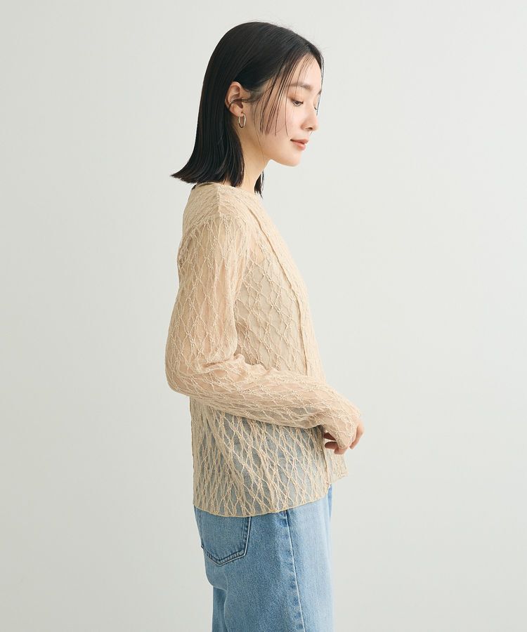 Green Parks「パネルラインレースカットプルオーバー」|Tシャツ・カットソー|