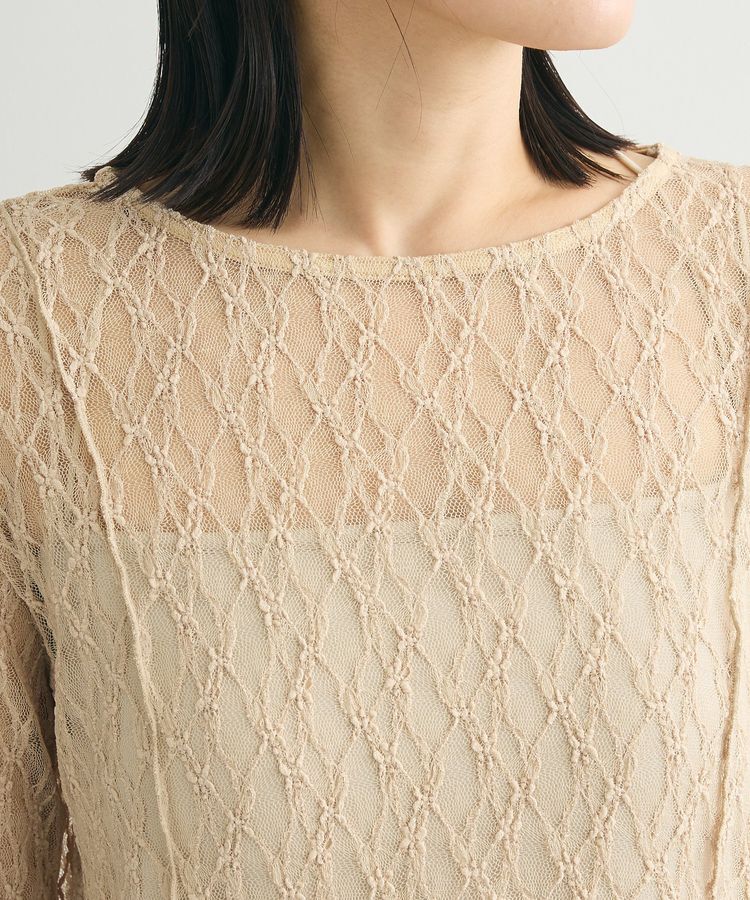 Green Parks「パネルラインレースカットプルオーバー」|Tシャツ・カットソー|