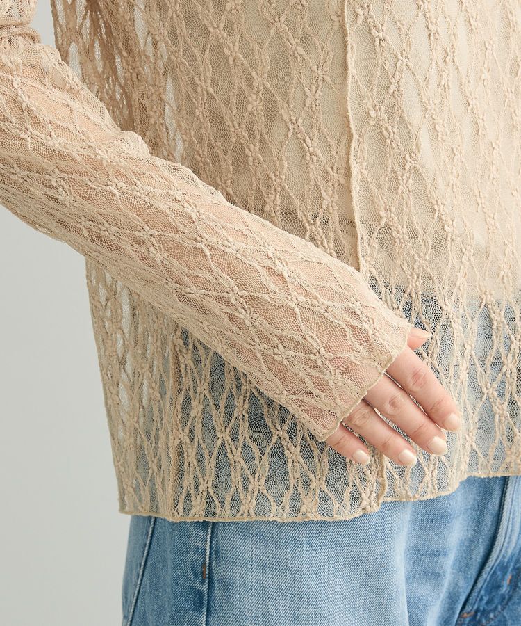 Green Parks「パネルラインレースカットプルオーバー」|Tシャツ・カットソー|